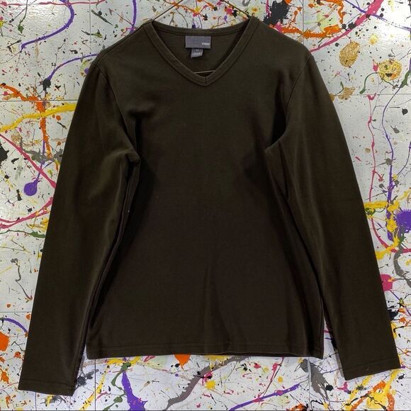 H&M Brown V-Neck Sweatshirt - Picture 1 of 3